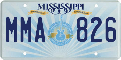 MS license plate MMA826