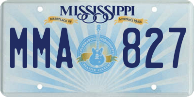 MS license plate MMA827