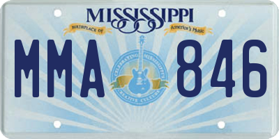 MS license plate MMA846