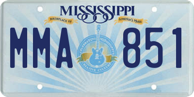 MS license plate MMA851