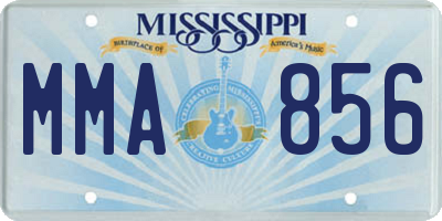 MS license plate MMA856