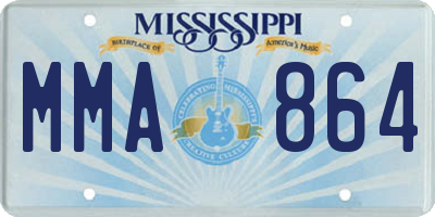 MS license plate MMA864