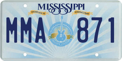 MS license plate MMA871