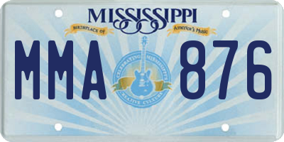 MS license plate MMA876