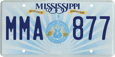 MS license plate MMA877