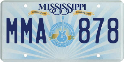 MS license plate MMA878