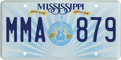 MS license plate MMA879