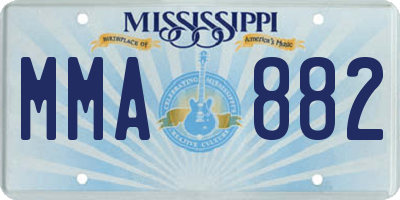 MS license plate MMA882