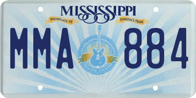 MS license plate MMA884