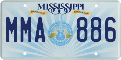 MS license plate MMA886