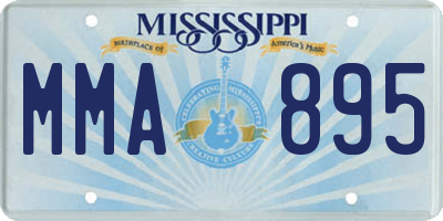 MS license plate MMA895