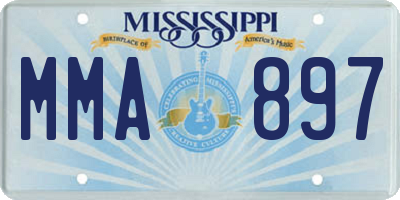 MS license plate MMA897