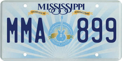MS license plate MMA899