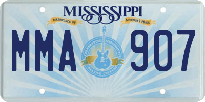 MS license plate MMA907