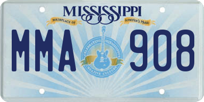 MS license plate MMA908