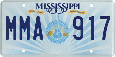 MS license plate MMA917