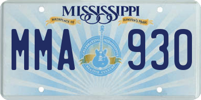 MS license plate MMA930