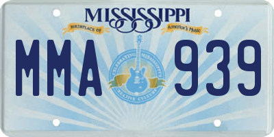 MS license plate MMA939