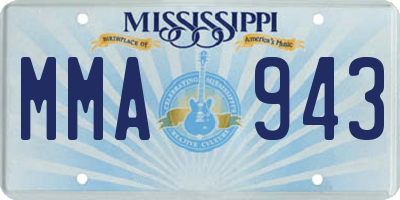 MS license plate MMA943