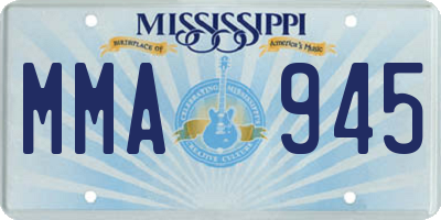 MS license plate MMA945