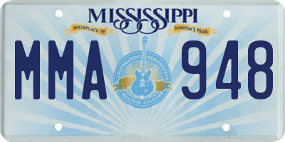 MS license plate MMA948