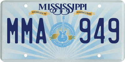 MS license plate MMA949