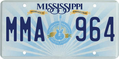 MS license plate MMA964