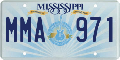 MS license plate MMA971