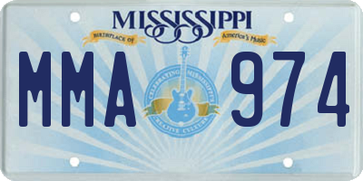 MS license plate MMA974