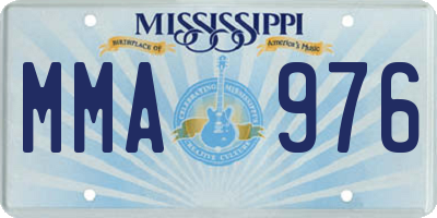 MS license plate MMA976