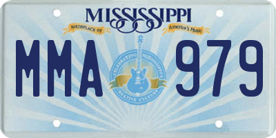 MS license plate MMA979