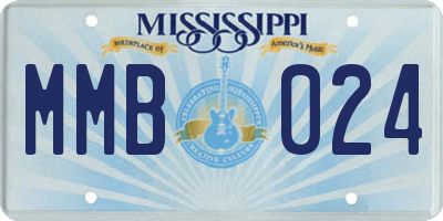MS license plate MMB024