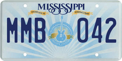 MS license plate MMB042