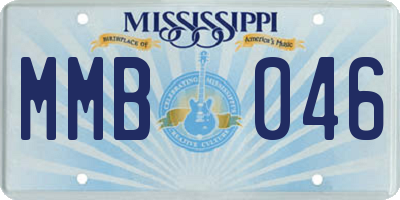 MS license plate MMB046