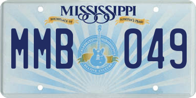 MS license plate MMB049