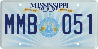 MS license plate MMB051