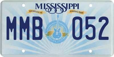 MS license plate MMB052