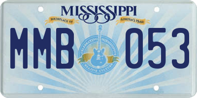 MS license plate MMB053