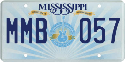 MS license plate MMB057