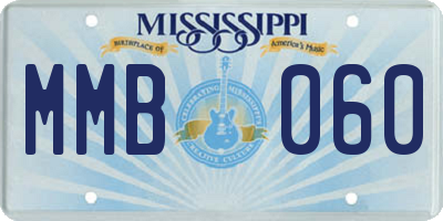 MS license plate MMB060
