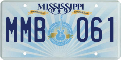 MS license plate MMB061