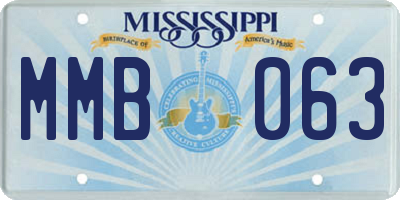 MS license plate MMB063