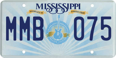 MS license plate MMB075