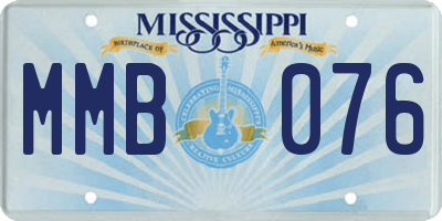 MS license plate MMB076