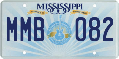 MS license plate MMB082