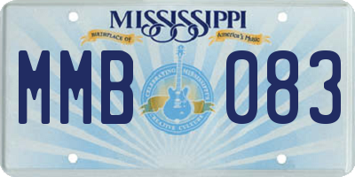 MS license plate MMB083
