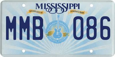 MS license plate MMB086