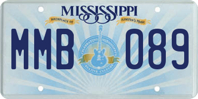MS license plate MMB089