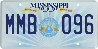 MS license plate MMB096