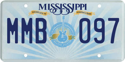 MS license plate MMB097